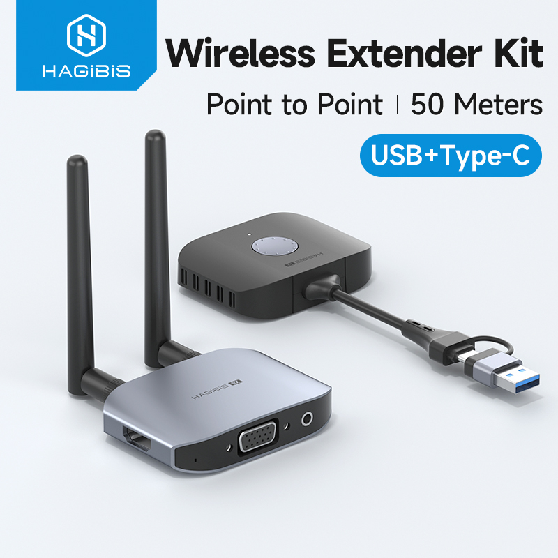 Home Cinema Usb - Hagibis-ワイヤレス送信機および受信機キット,HDMI互換,USB Type-C,デュアルプラグエクステンダー,HDプロジェクター用TVドングル