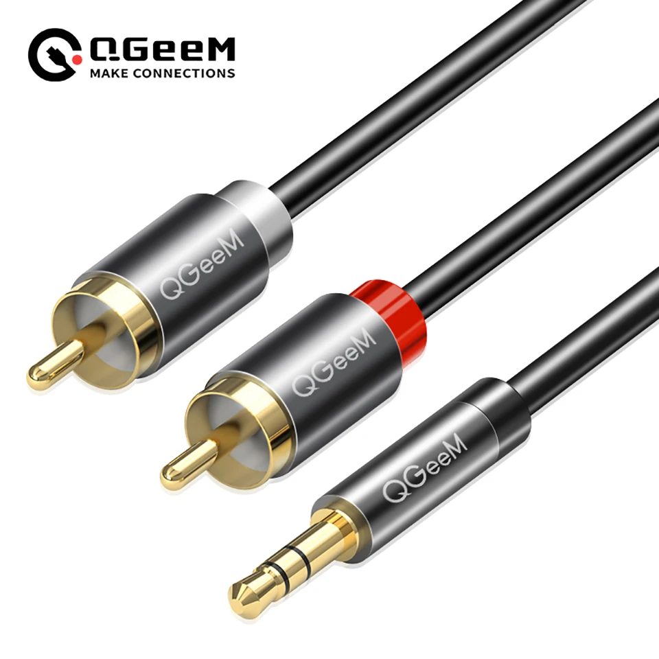 Genius Home Cinema - QGeeM RCAケーブル 2RCA-3.5mmオーディオケーブル RCA 3.5mmジャック RCA