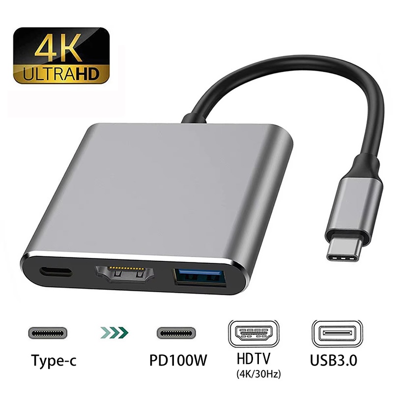 Home Cinema Usb - USB-C to HDMI対応 3in1ケーブルコンバーター USB 3.0
