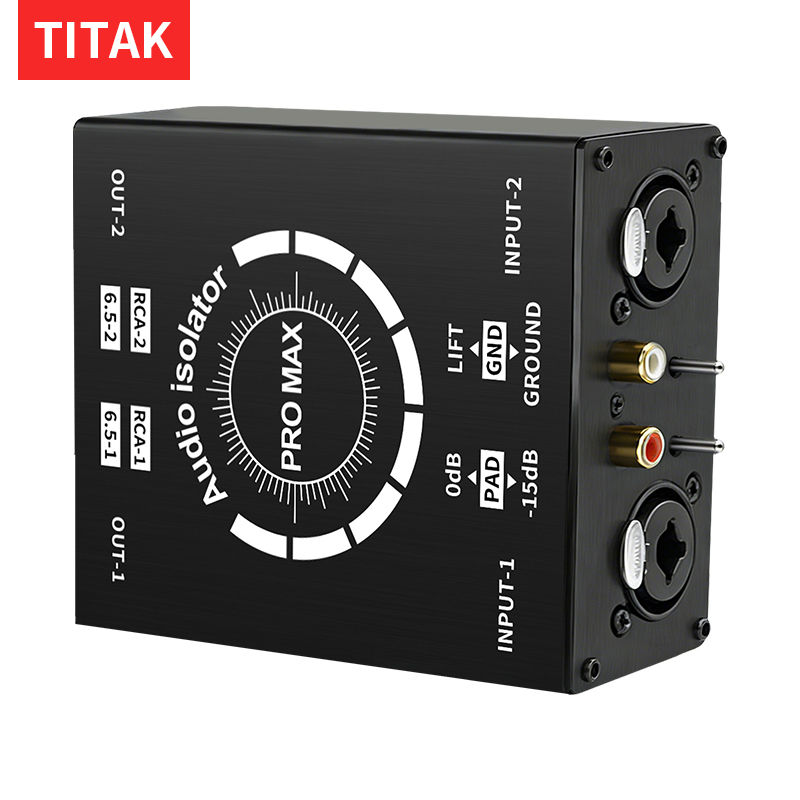 Home Cinema Equipment - 3ピン XLR/RCA/TS/TRS グランドループノイズアイソレーターボックス 多目的ハムエリミネーター 家庭用およびオフィスシアターオーディオ再生システム用