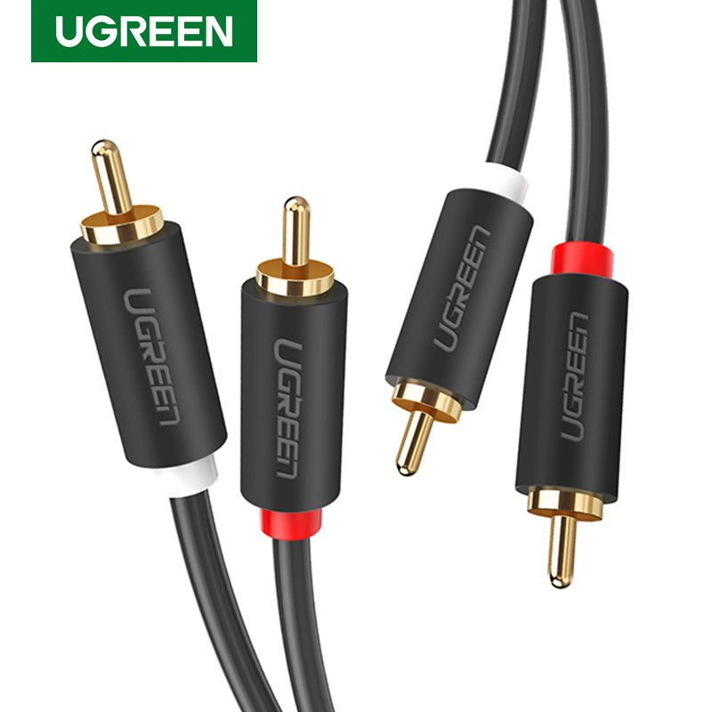 Genius Home Cinema - Ugreen-オーディオケーブルオス-オス,金メッキ,2m,3m,5m,rca,ホームシアターアンプ用,CDサウンドボックス