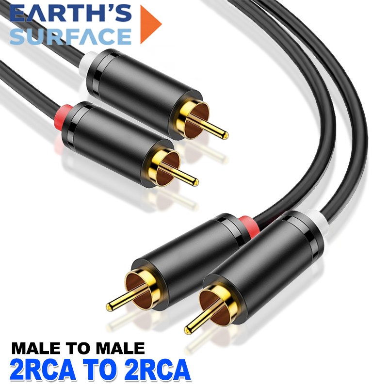 Genius Home Cinema - デュアルRCAケーブル HIFIステレオ 2RCA-2RCA オス-オス AUXオーディオコード HDTV