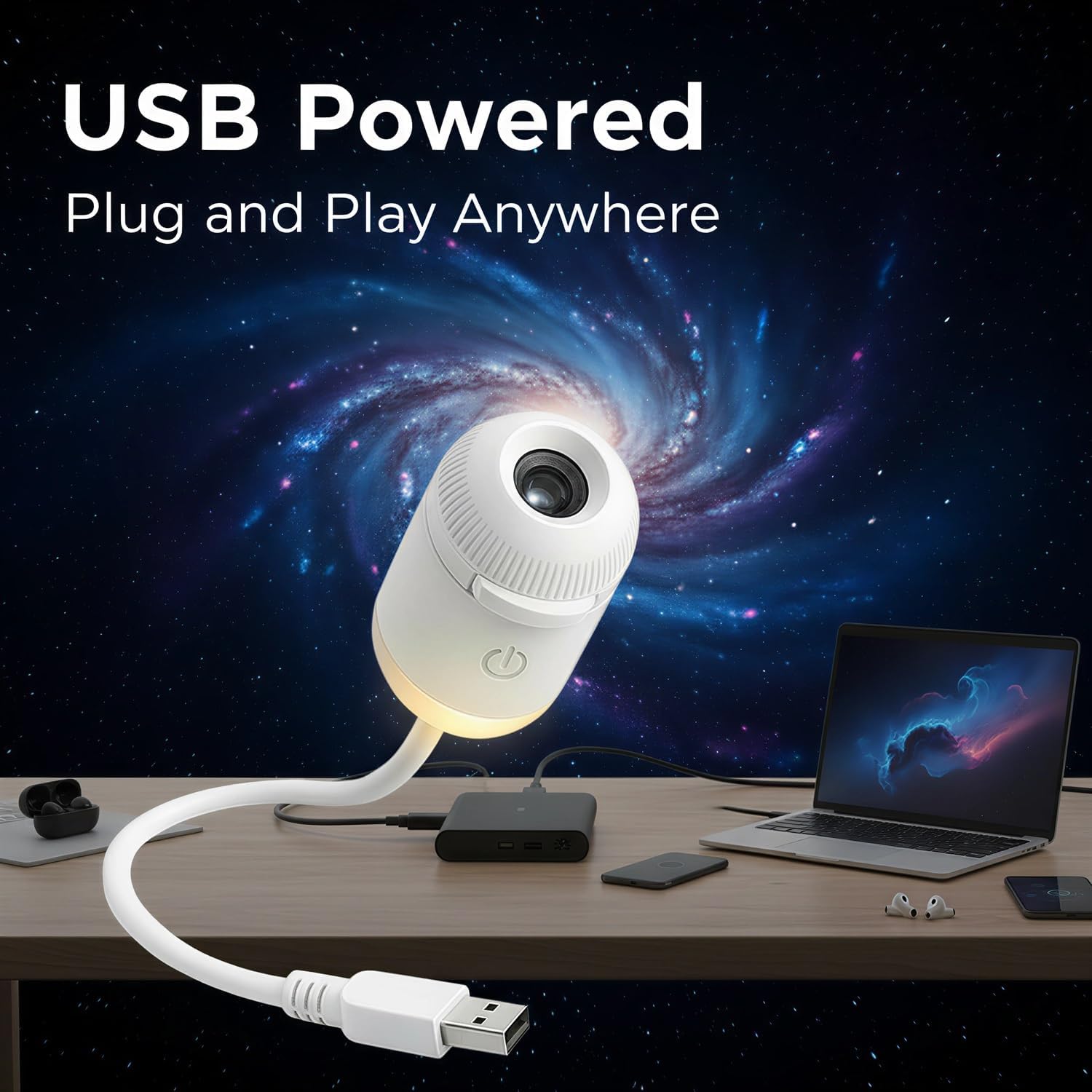 Home Cinema Led Projector - ギャラクシープロジェクターナイトライト、スタープロジェクターUSB LED星空天井ランプディスク360 ° 室内用調整可能なプラネタリウム