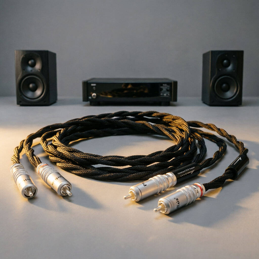 Home Cinema Player - 超低ノイズ7N OCC信号ケーブル – 2RCA-2RCA銀メッキワイヤー ホームオーディオステレオ用 –