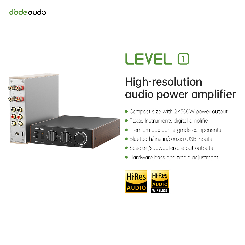 Genius Home Cinema - JadeAudio レベル 1 デスクトップ HiFi Bluetooth