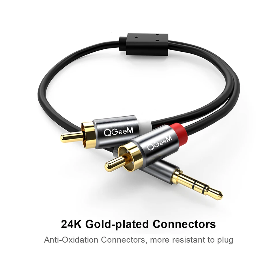 QGeeM RCAケーブル 2RCA-3.5mmオーディオケ - Genius Home Cinema のレビューと価格