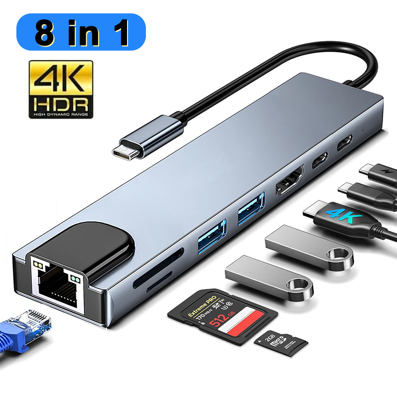 8 In 1 USB Type C ハブ MacBook P - Home Cinema Usb のレビューと価格