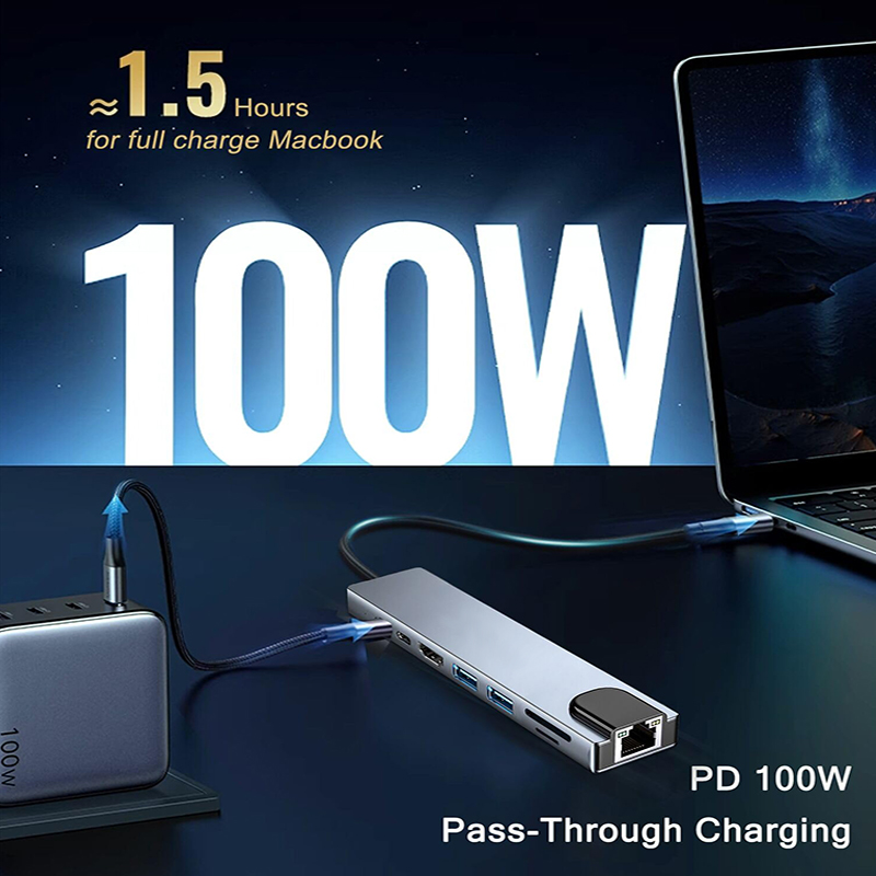 8 In 1 USB Type C ハブ MacBook P - Home Cinema Usb のレビューと価格