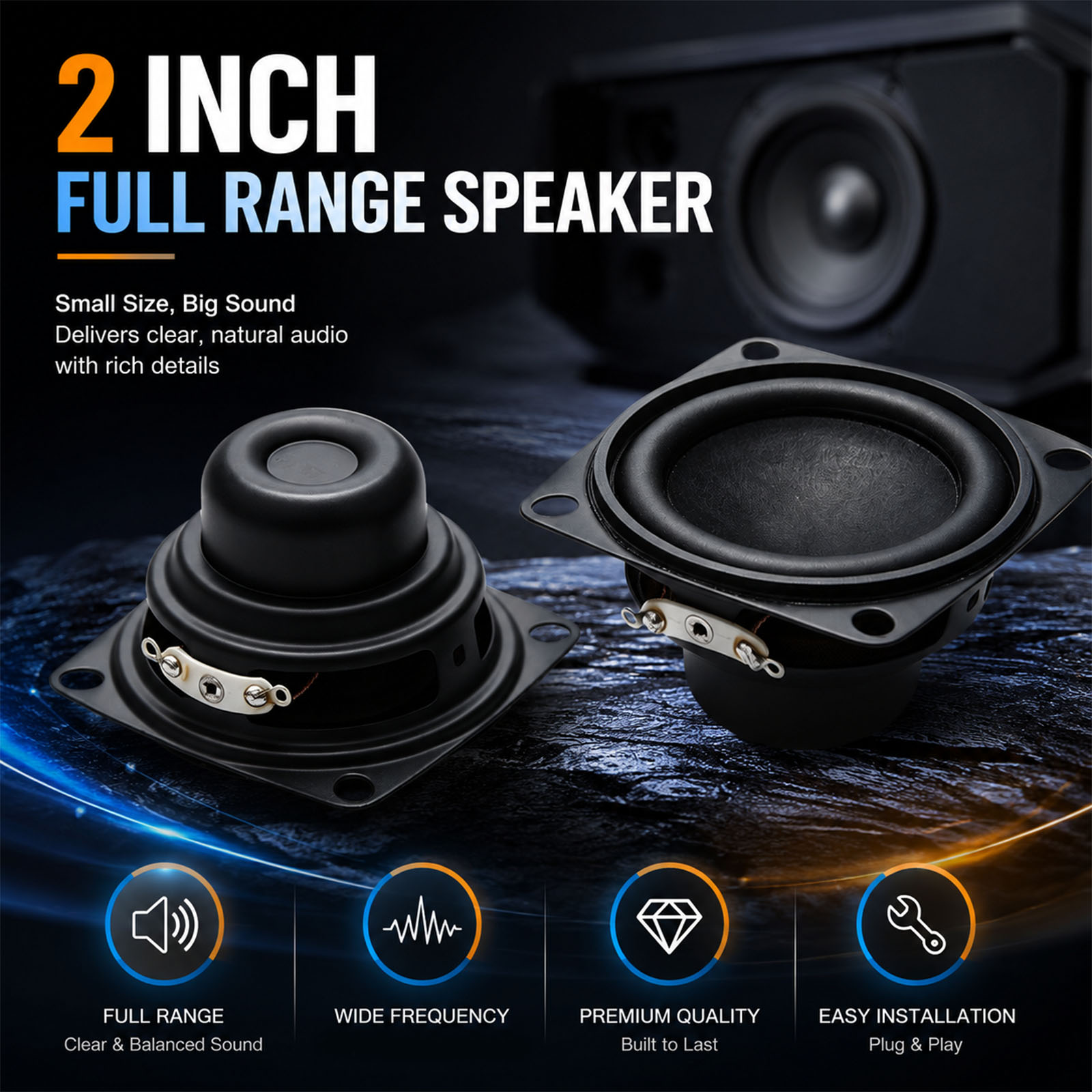 2インチミニスピーカー,ポータブルスピーカー,4オーム,10 - Home Cinema Jbl のレビューと価格