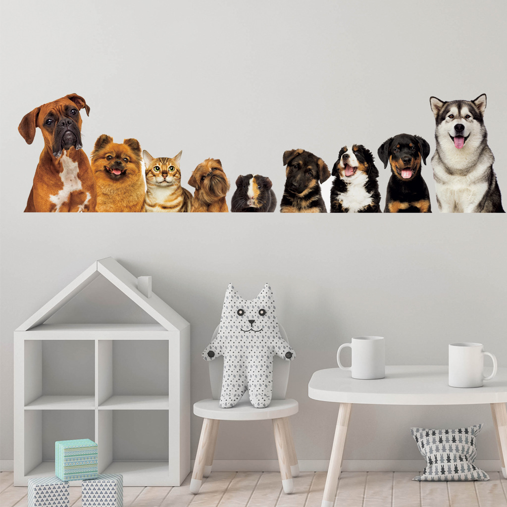 かわいい猫と犬のウォールステッカー,家の装飾,壁紙,楽しい, - Home Cinema Wallpaper のレビューと価格