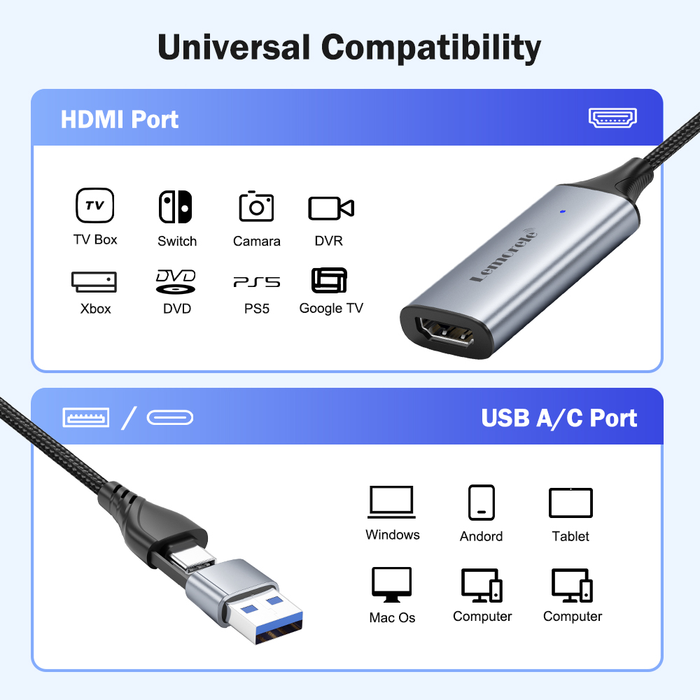 Lemorele USB 2.0 ビデオキャプチャカード H - Home Cinema Usb のレビューと価格