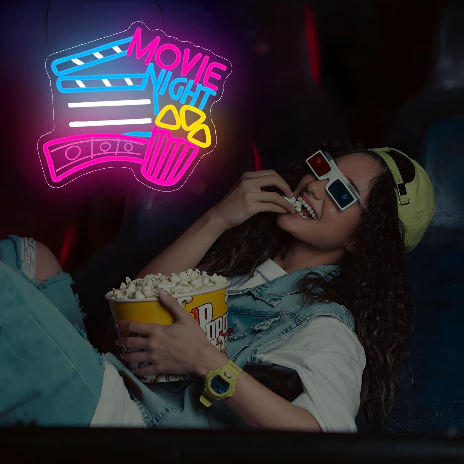 ムービーナイトネオンサイン USB調光式LEDネオンライト  - Home Cinema Night のレビューと価格