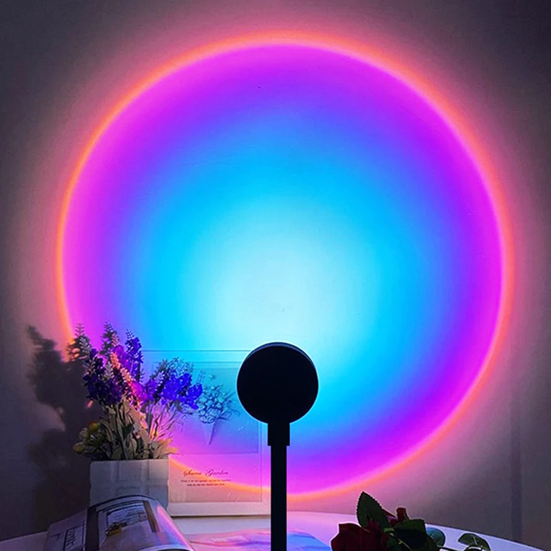 1-4 個のサンセットランプ LED レインボーネオンナイト - Home Cinema Led Projector のレビューと価格