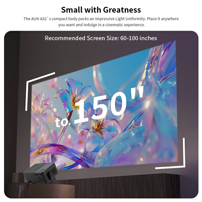 AUN A32 プロ Android 13 プロジェクターポ - Home Cinema Night のレビューと価格