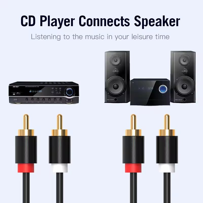 HiFiステレオRCAケーブル 2RCA - RCAオーディ - Genius Home Cinema のレビューと価格