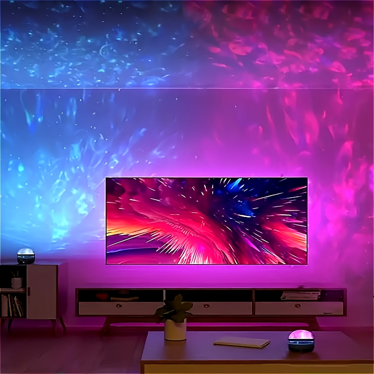 LED 水の波紋プロジェクターライト雰囲気回転投影ランプリモ - Home Cinema Led Projector のレビューと価格