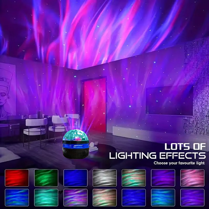 LED 水の波紋プロジェクターライト雰囲気回転投影ランプリモ - Home Cinema Led Projector のレビューと価格