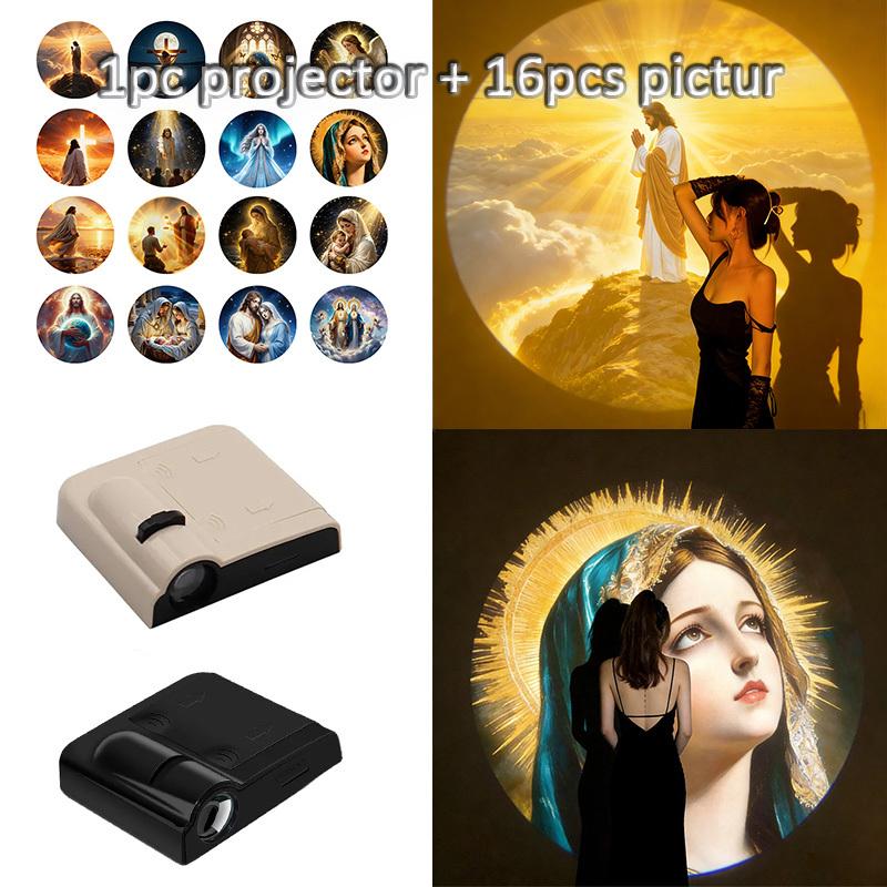 1 ランプ + 16 写真キリスト教会マリー投影ランプ LE - Home Cinema Led Projector のレビューと価格