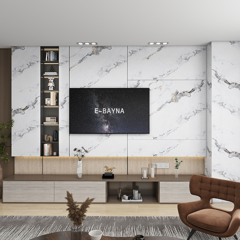 40 センチメートル × 3 メートル模造タイル大理石の壁の - Home Cinema Wallpaper のレビューと価格
