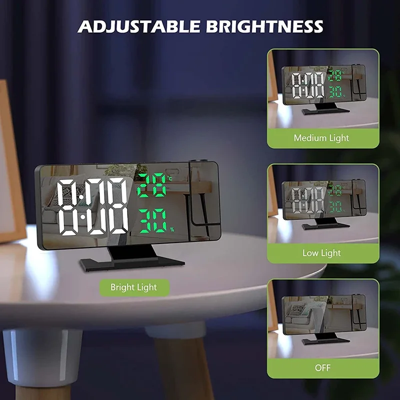 LED デジタル目覚まし時計 投影時計 プロジェクター 天井 - Home Cinema Led Projector のレビューと価格
