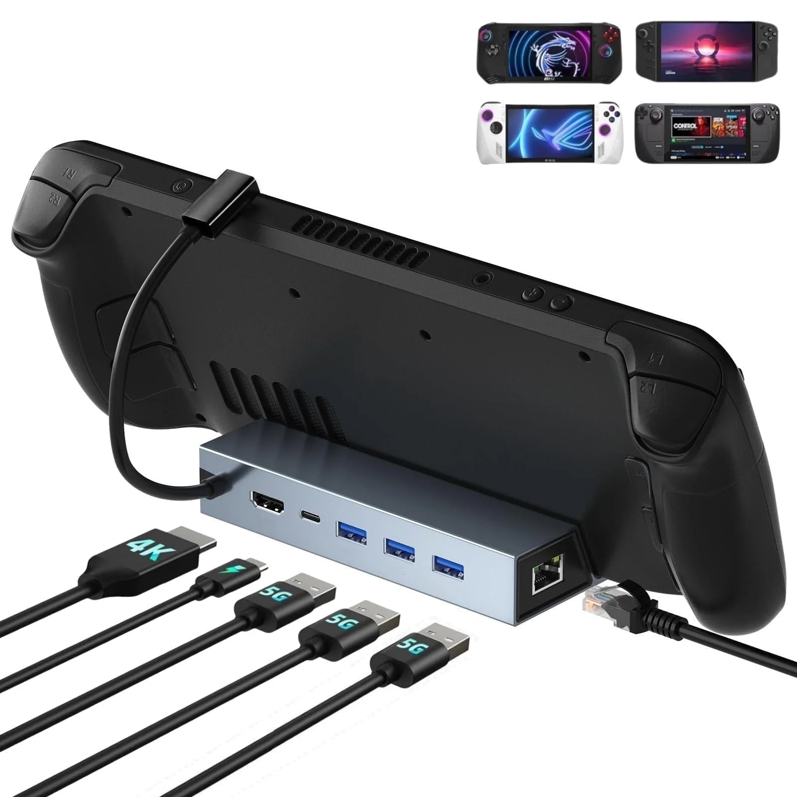 Steam Deck/ROG Ally用6in1ドッキングス - Home Cinema Usb のレビューと価格