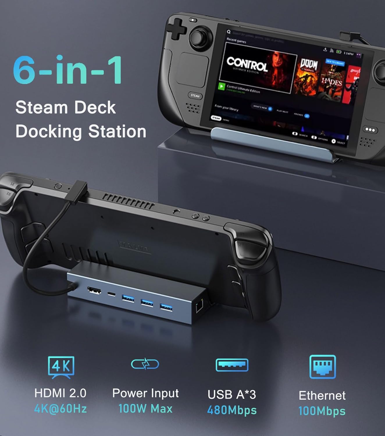 Steam Deck/ROG Ally用6in1ドッキングス - Home Cinema Usb のレビューと価格