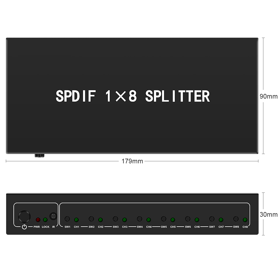 Toslink-デジタル光オーディオスプリッター,1 in  - Genius Home Cinema のレビューと価格