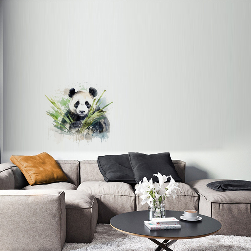 C76 #   水彩パンダウォールステッカー子供部屋の背景家 - Home Cinema Wallpaper のレビューと価格