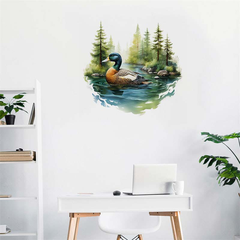 かわいいカラフルな水泳アヒルの壁のステッカー浴室リビングルー - Home Cinema Wallpaper のレビューと価格