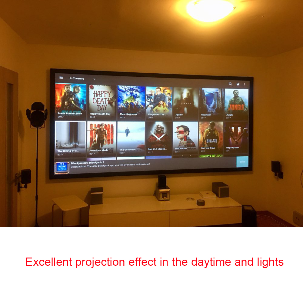 Salange プロジェクタースクリーン、60 100 12 - Home Cinema Led Projector のレビューと価格