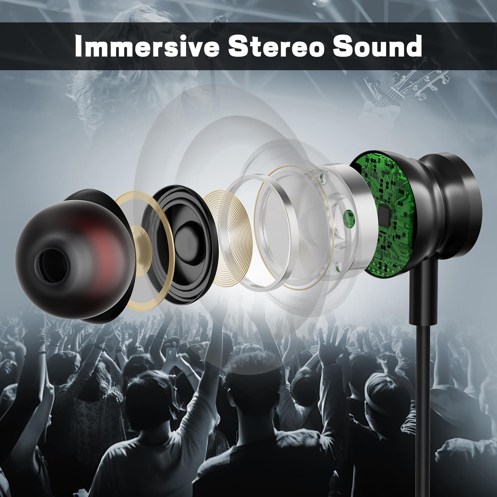 Type C 有線ヘッドホン 3.5mm HiFi ノイズキ - Home Cinema Amazon のレビューと価格