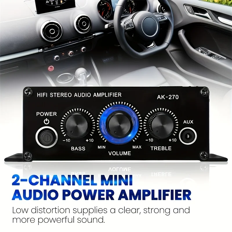 AK-270 400W ミニパワーアンプ 12V/24V 2 - Genius Home Cinema のレビューと価格