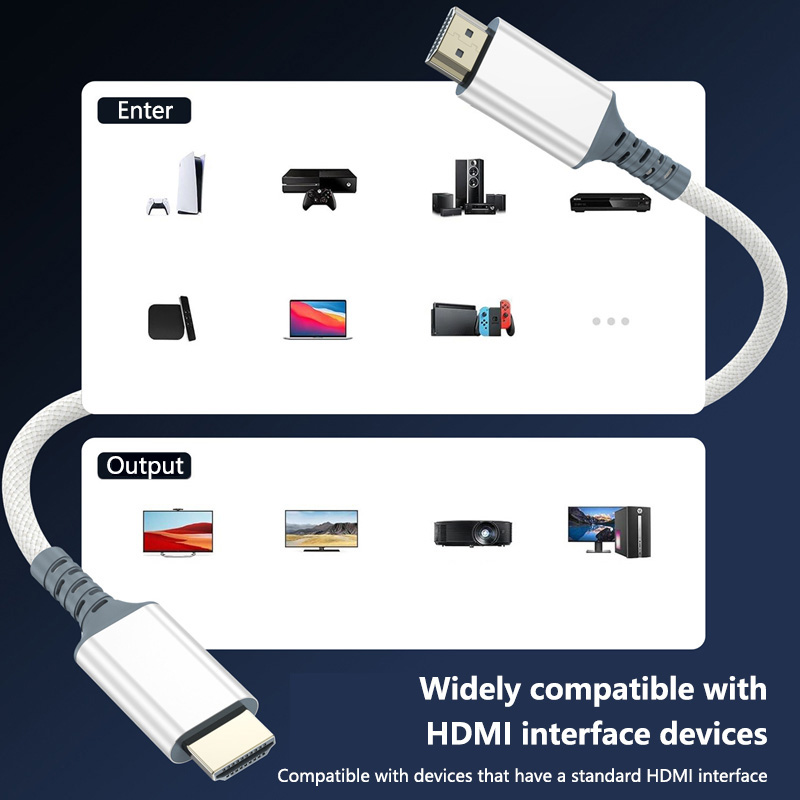 1M/2M 8K 60Hz HDMI HD ケーブル ホワイ - Home Cinema Usb のレビューと価格