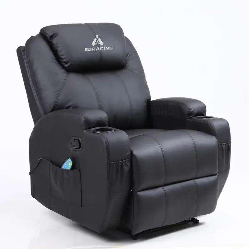 モダンな一人用リクライニングシネマチェア、合成皮革、伸縮式マ - Home Cinema For Small Room のレビューと価格